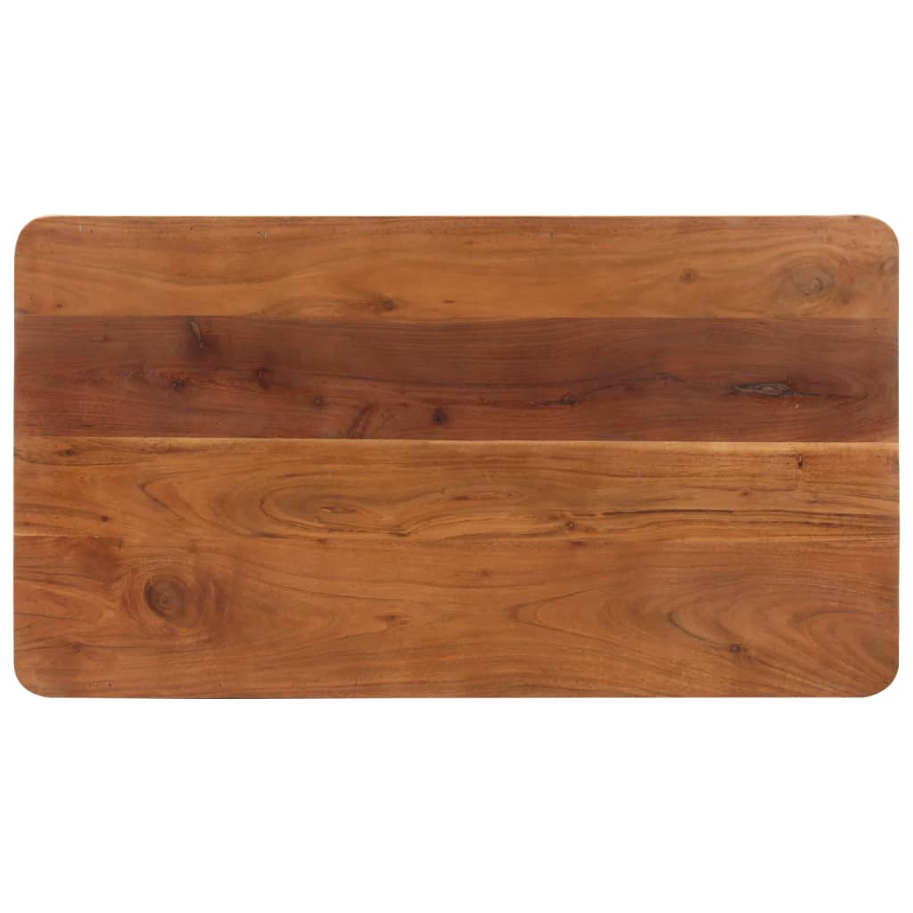 vidaXL Table à manger bois massif acacia à finition miel 110x60x76 cm