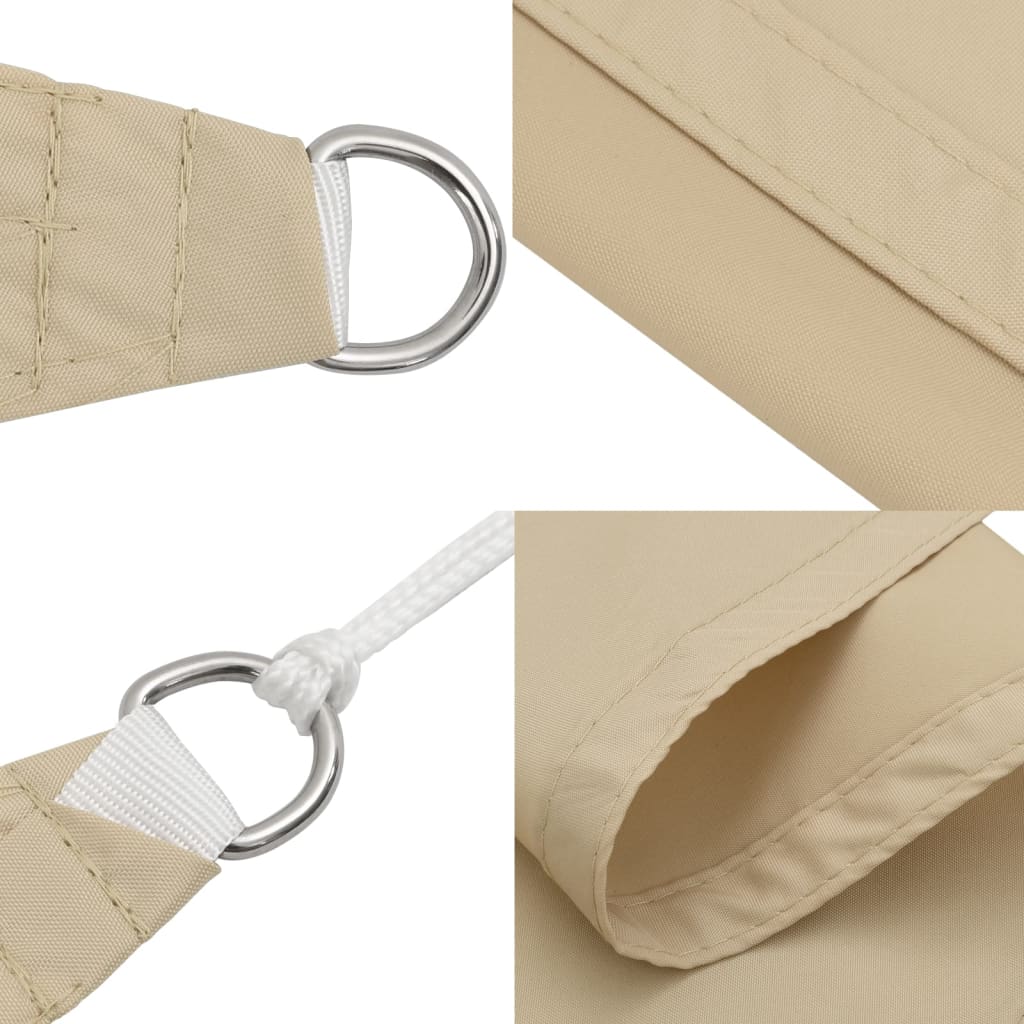 vidaXL Voile d'ombrage beige 2x2x2 m 100 % polyester oxford