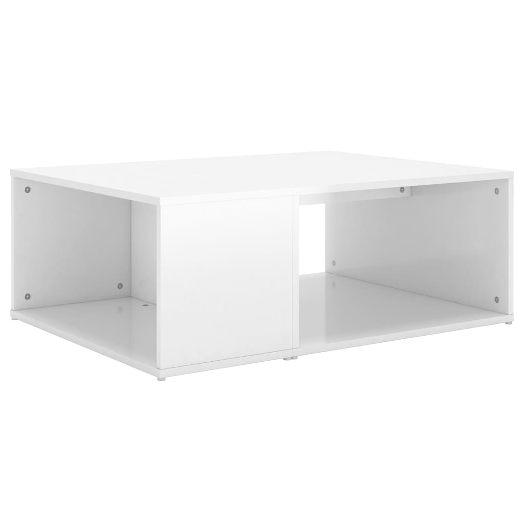 vidaXL Table basse Blanc brillant 90x67x33 cm Aggloméré