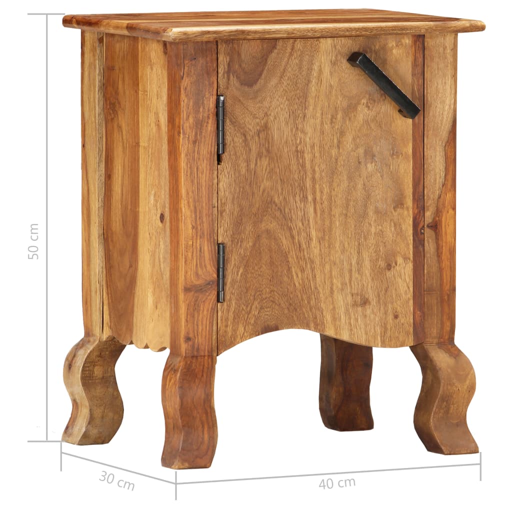 vidaXL Table de chevet 40 x 30 x 50 cm Bois massif