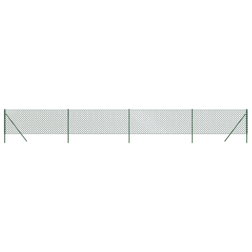vidaXL Clôture en mailles de chaîne vert 1x10 m