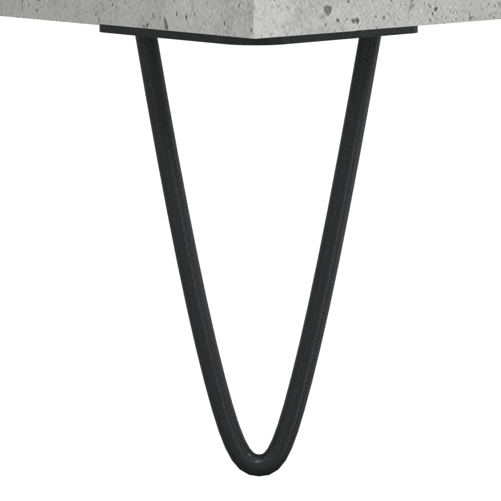 vidaXL Buffet gris béton 34,5x32,5x90 cm bois d'ingénierie