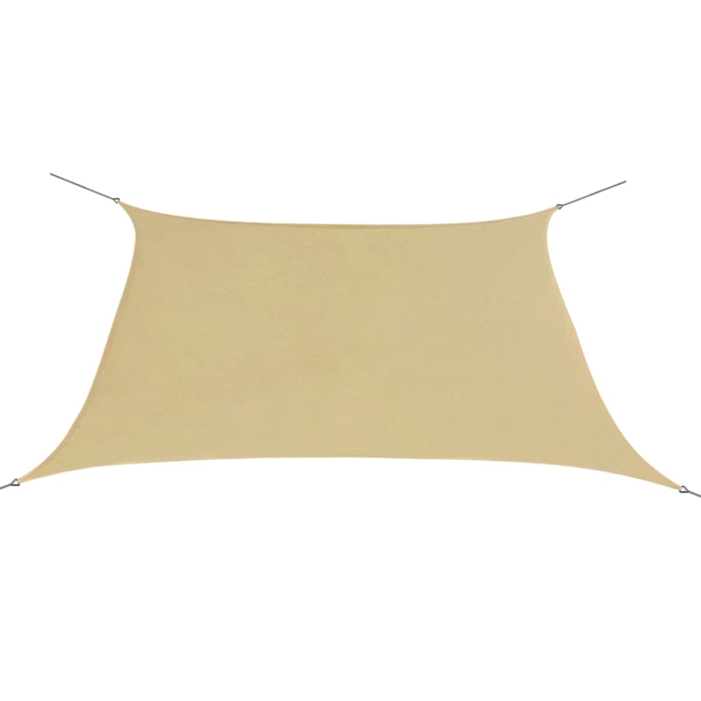 vidaXL Parasol en tissu oxford carré 3,6 x 3,6 m beige
