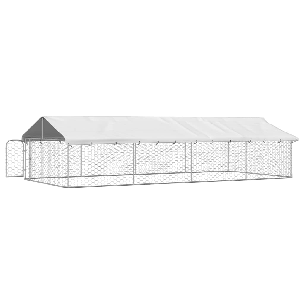 vidaXL Chenil extérieur avec toit 600x300x150 cm