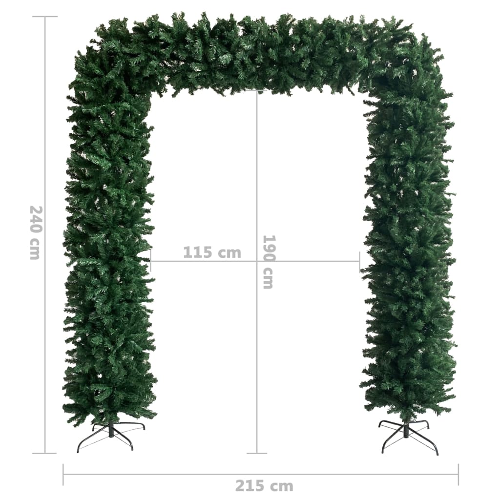 vidaXL Arche d'arbre de Noël Vert 240 cm