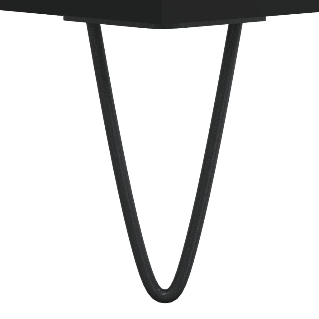 vidaXL Table basse noir 60x50x40 cm bois d'ingénierie