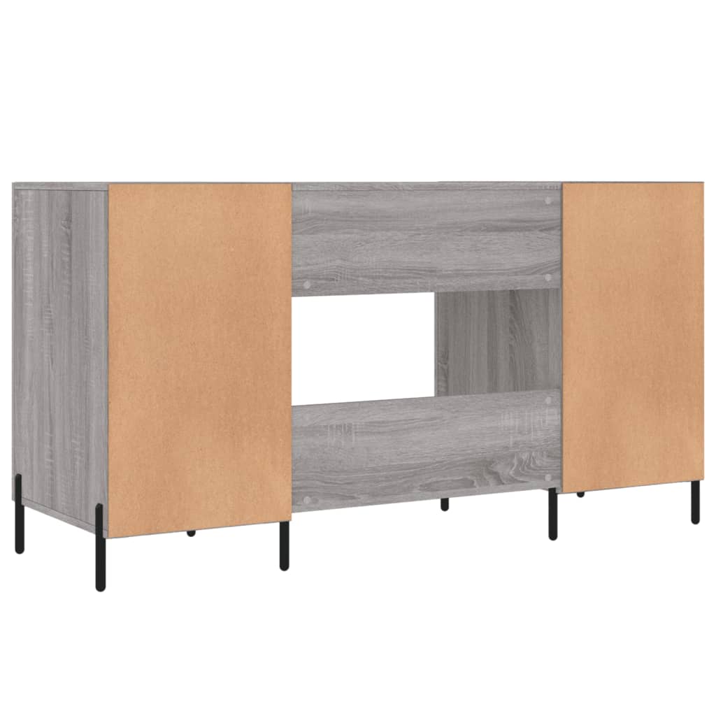 vidaXL Bureau sonoma gris 140x50x75 cm bois d'ingénierie