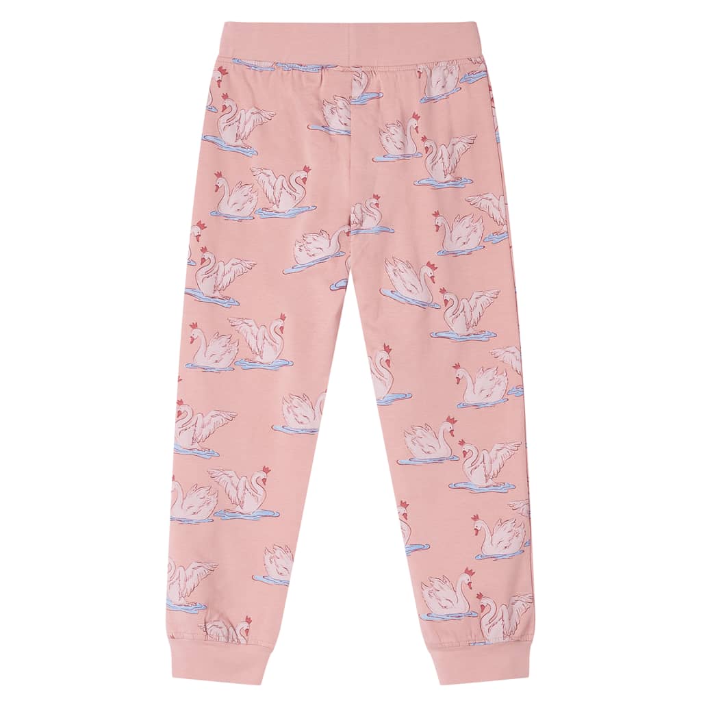 Pyjamas enfants à manches longues rose clair 140