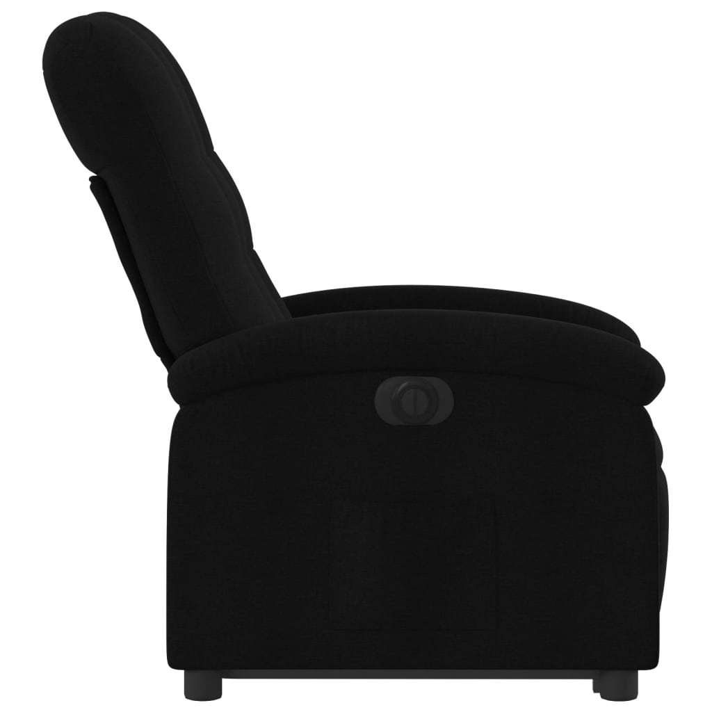 vidaXL Fauteuil inclinable électrique noir tissu