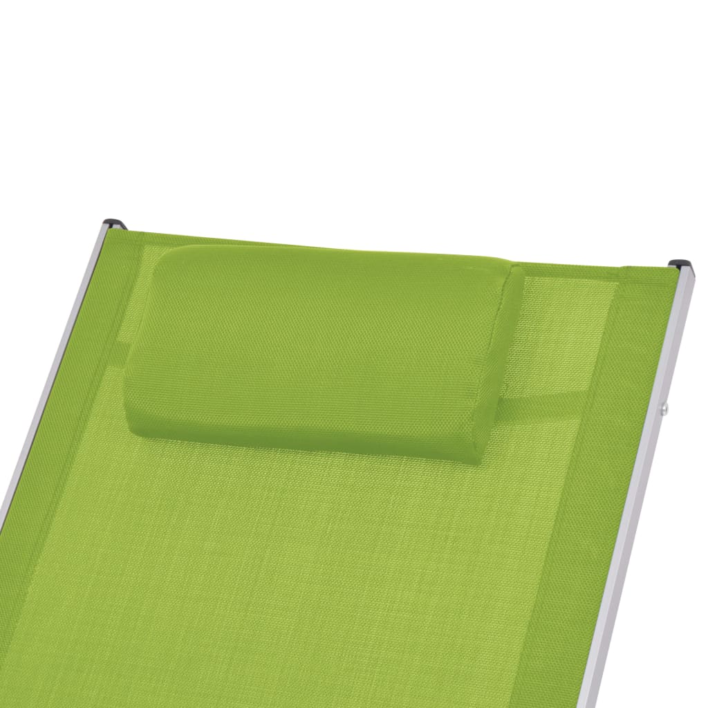vidaXL Chaise à bascule d'extérieur Vert Textilène