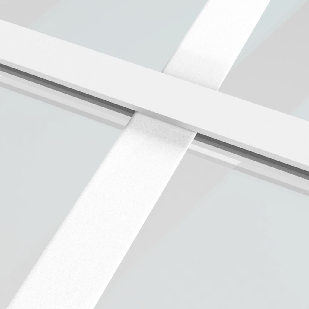 vidaXL Porte intérieure 76x201,5 cm Blanc Verre mat et aluminium