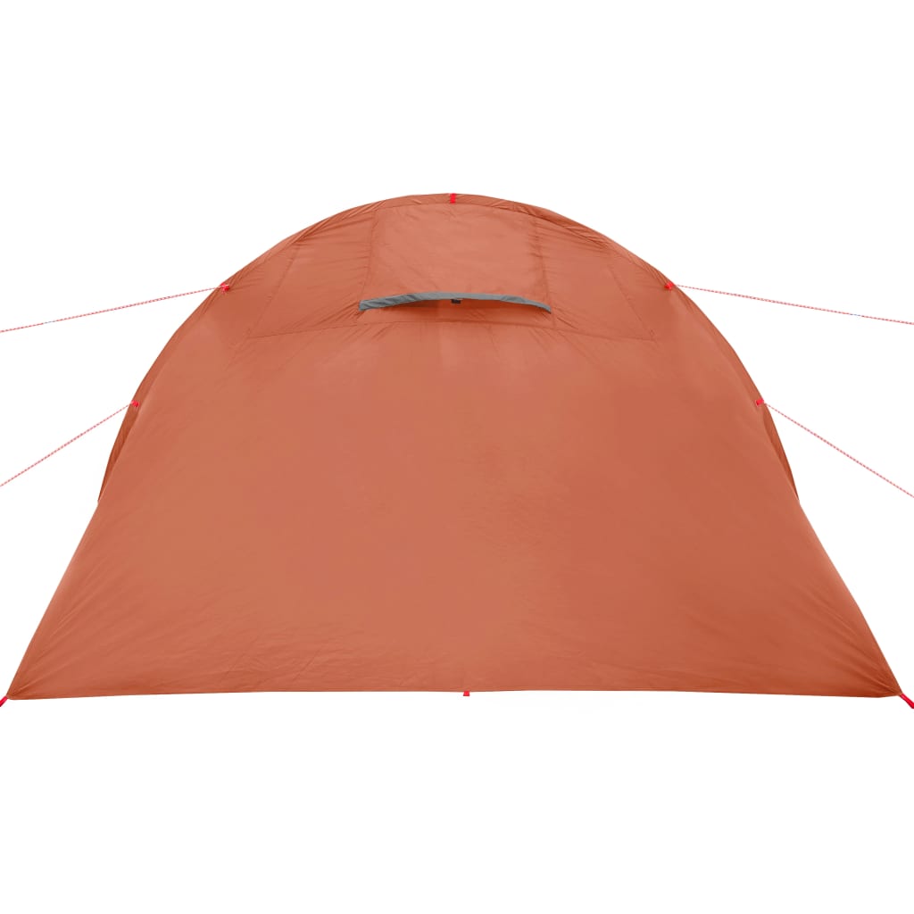 vidaXL Tente de camping tunnel 4 personnes gris et orange imperméable