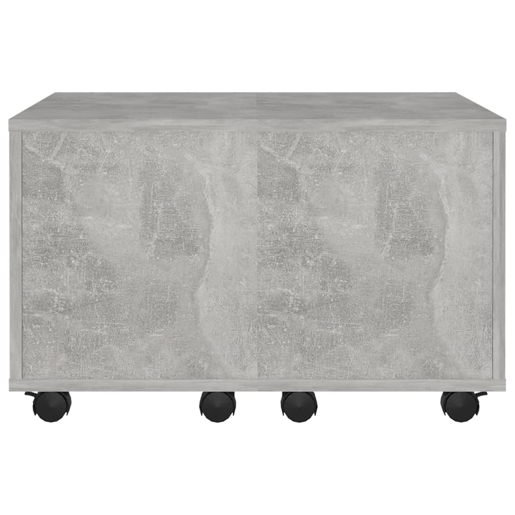 vidaXL Table basse gris béton 60x60x38 cm bois d'ingénierie