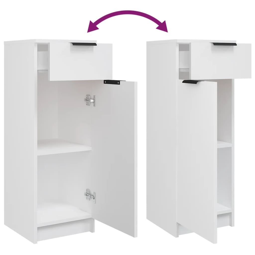 vidaXL Ensemble d'armoires salle de bain 3 pcs blanc bois d'ingénierie