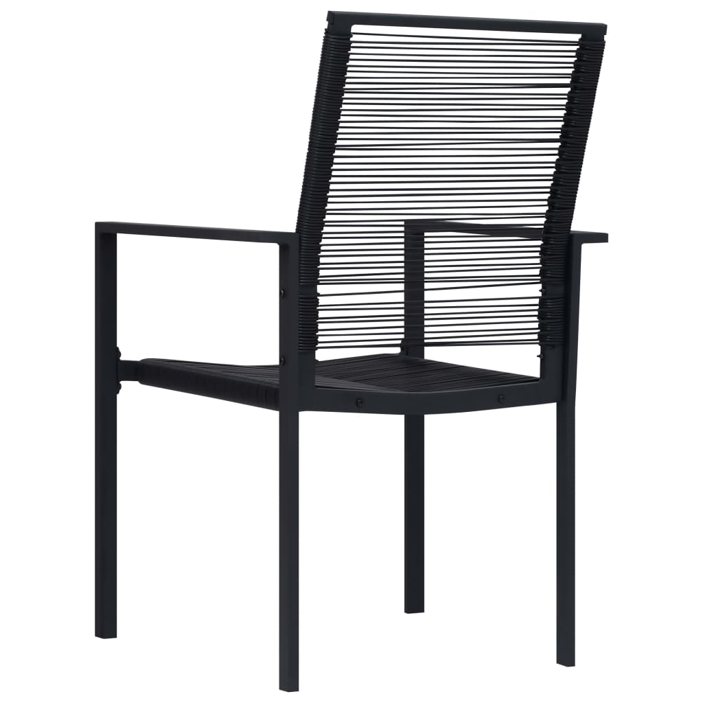 vidaXL Chaises de jardin lot de 4 Rotin PVC Noir