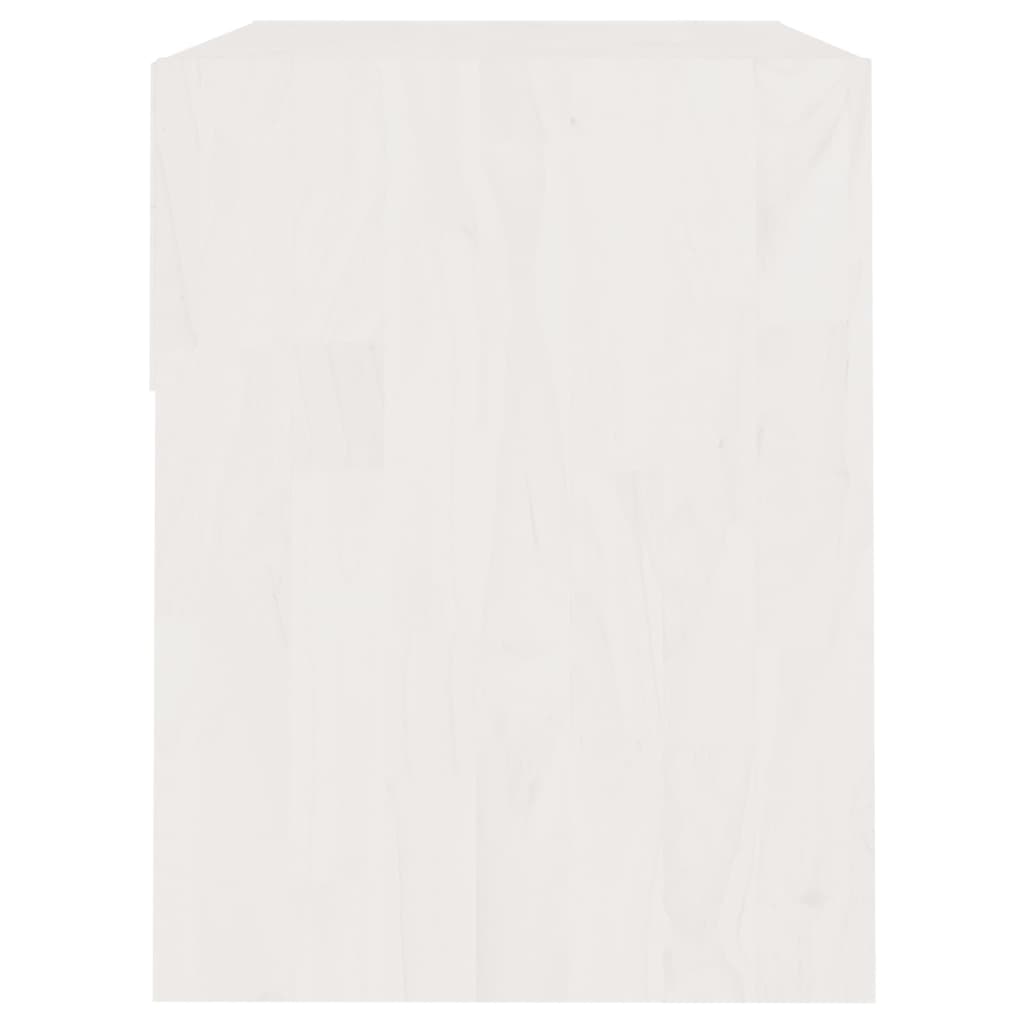 vidaXL Tables de chevet 2 pcs Blanc 40x31x40 cm Bois de pin massif