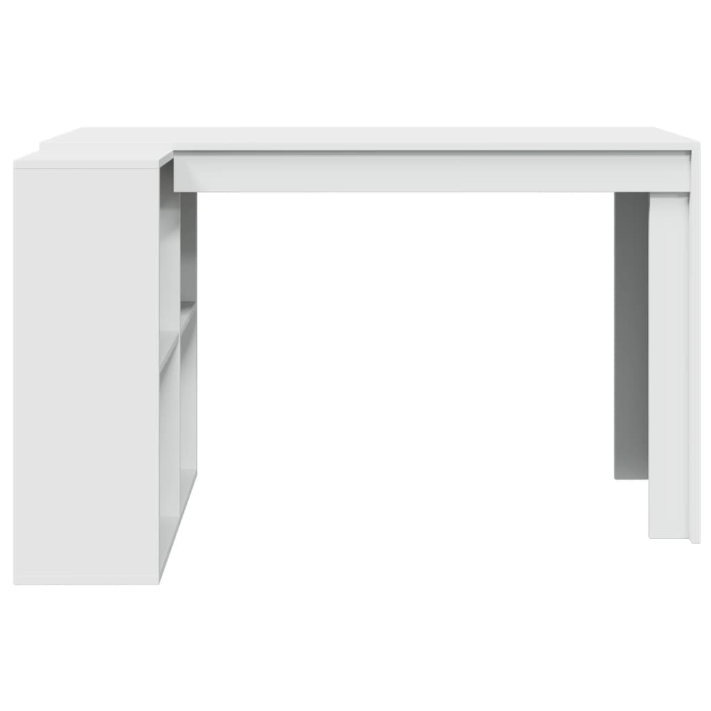 vidaXL Bureau blanc 123,5x73,5x75 cm bois d'ingénierie