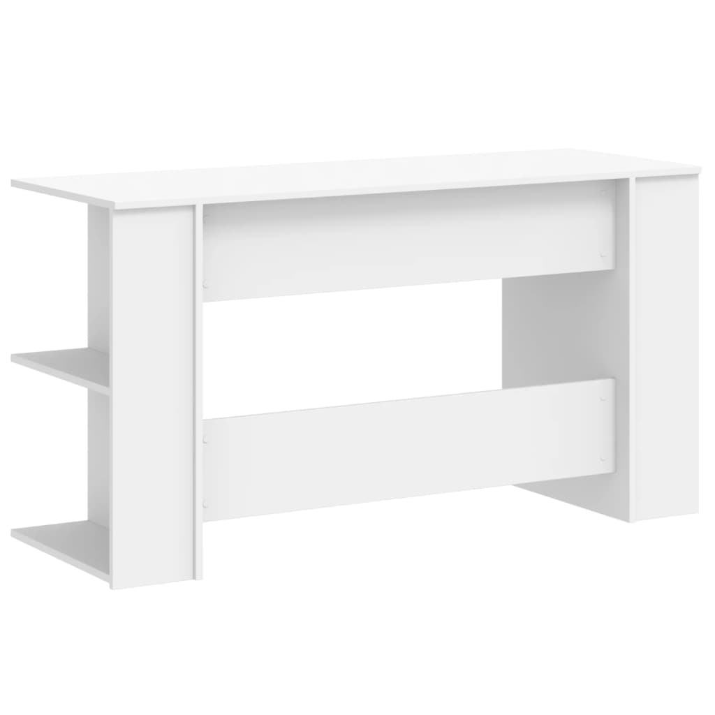 vidaXL Bureau blanc 140x50x75 cm bois d'ingénierie