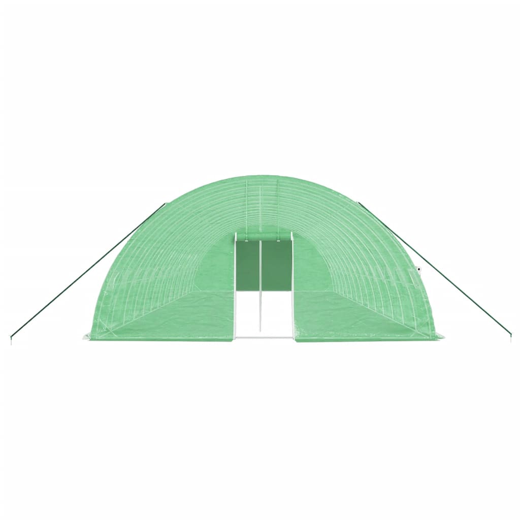 vidaXL Serre avec cadre en acier vert 84 m² 14x6x2,85 m