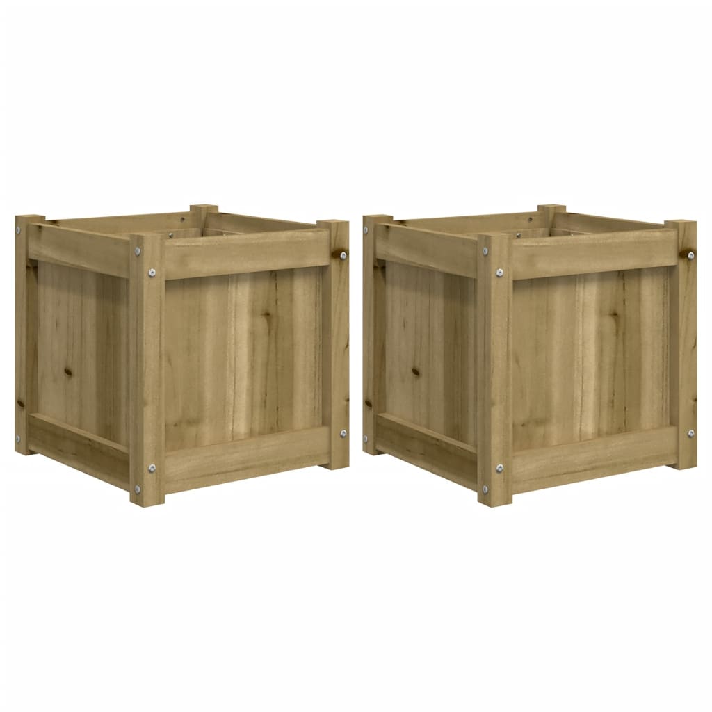 vidaXL Jardinières 2 pcs bois de pin imprégné