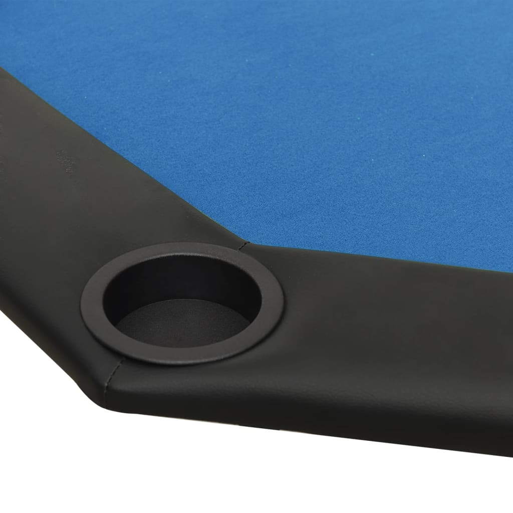vidaXL Table de poker pliable 8 joueurs Bleu 108x108x75 cm