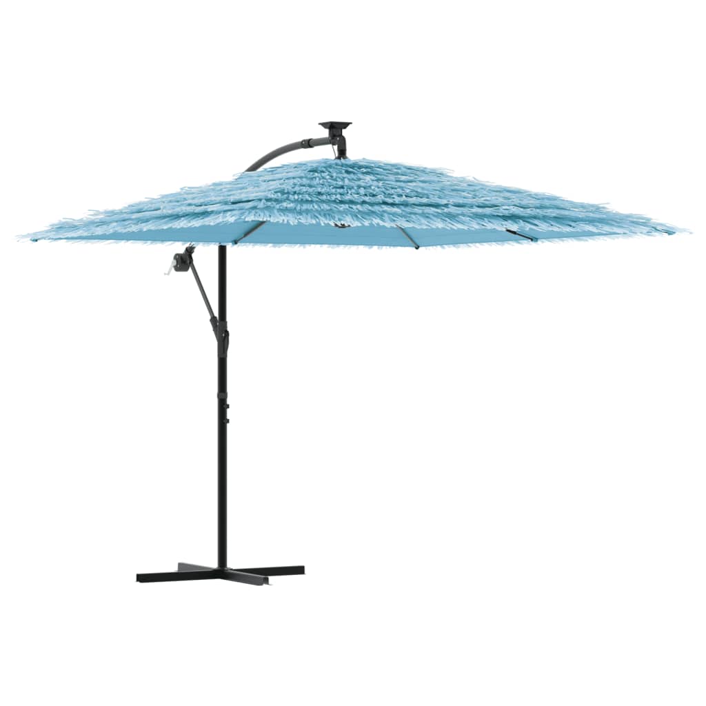 vidaXL Parasol de jardin avec mât en acier bleu 246x246x230 cm