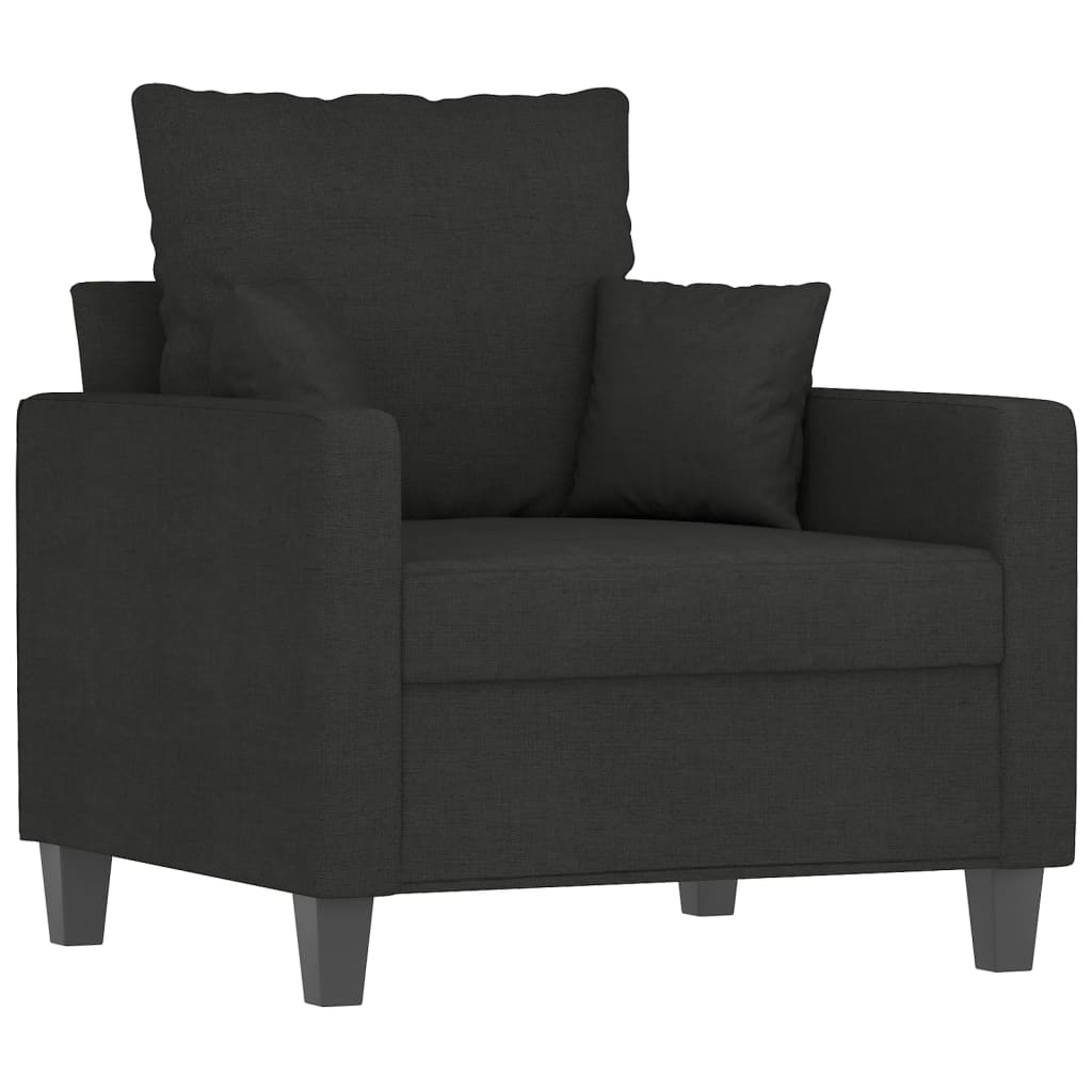 vidaXL Fauteuil Noir 60 cm Tissu