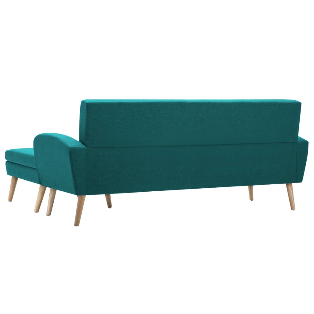 vidaXL Canapé en forme de L revêtement en tissu 186x136x79 cm vert