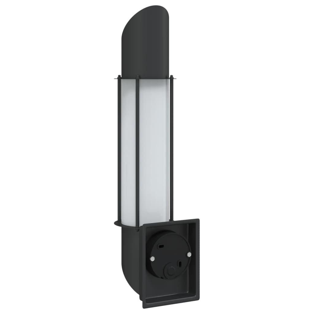 vidaXL Applique murale d'extérieur noir acier inoxydable