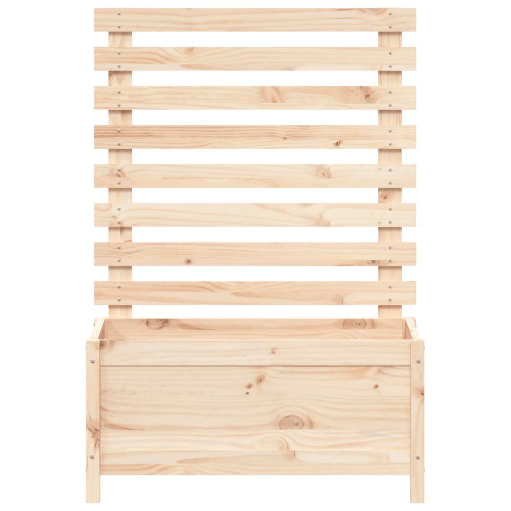 vidaXL Jardinière avec support 79x39,5x114 cm bois de pin massif