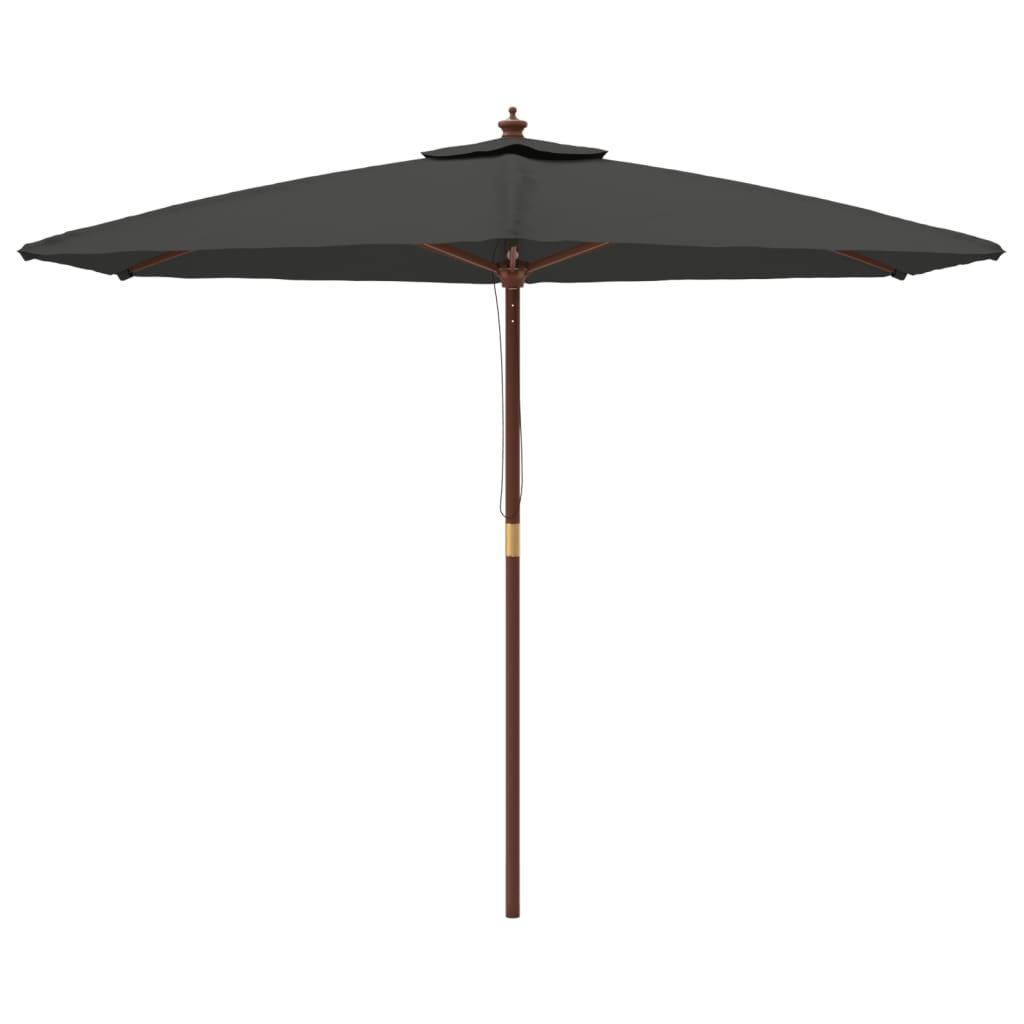 vidaXL Parasol de jardin avec mât en bois anthracite 299x240 cm
