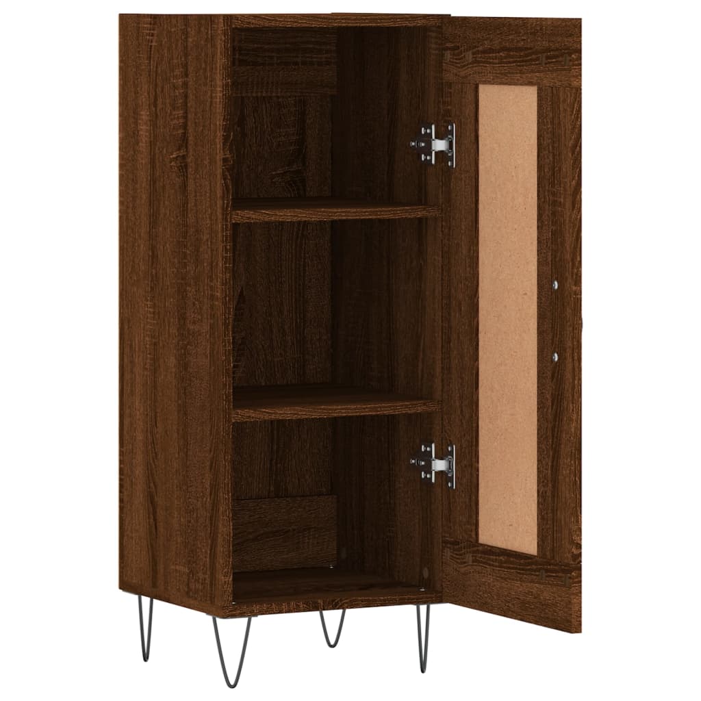 vidaXL Buffet Chêne marron 34,5x34x90 cm Bois d'ingénierie