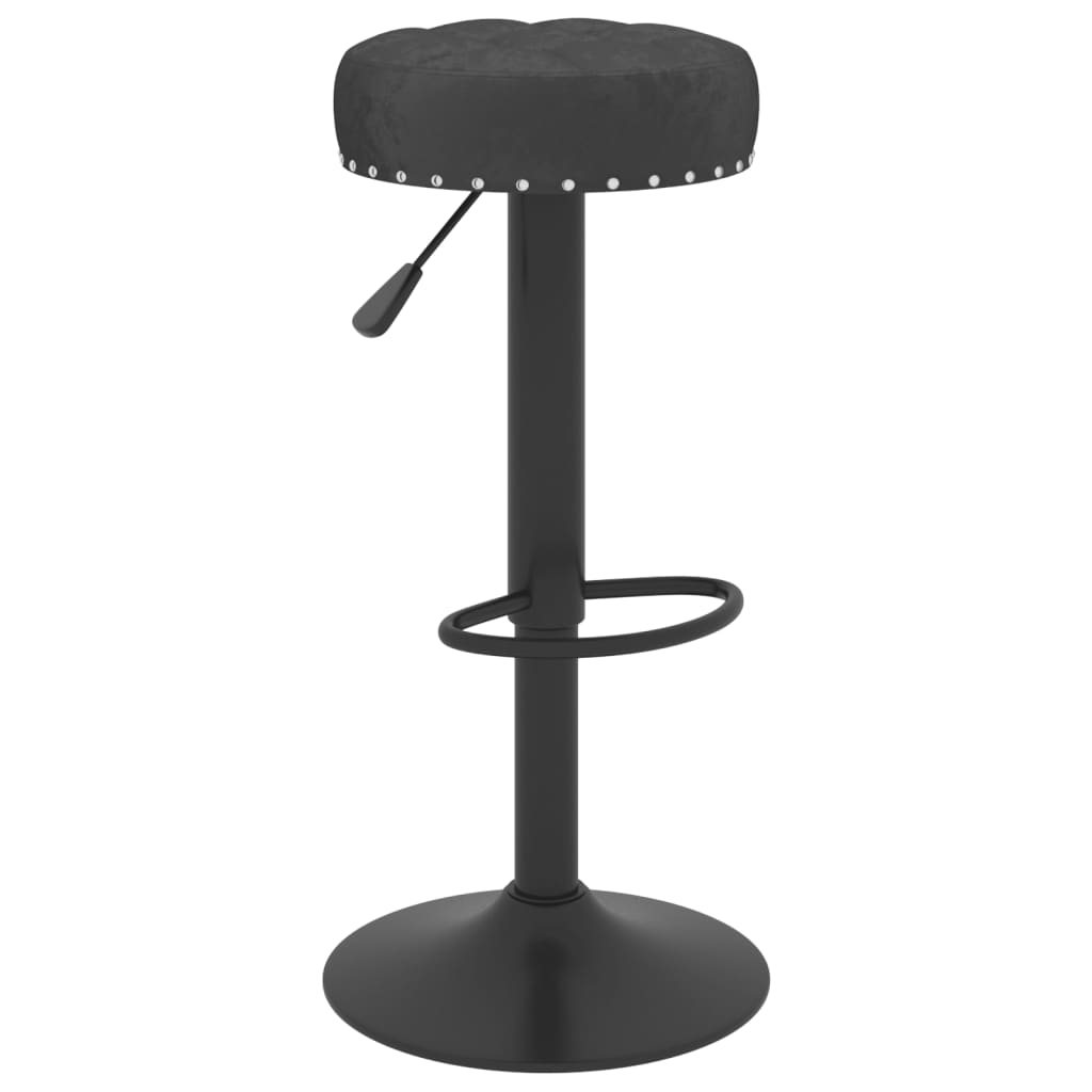 vidaXL Tabourets de bar 2 pcs Noir Velours