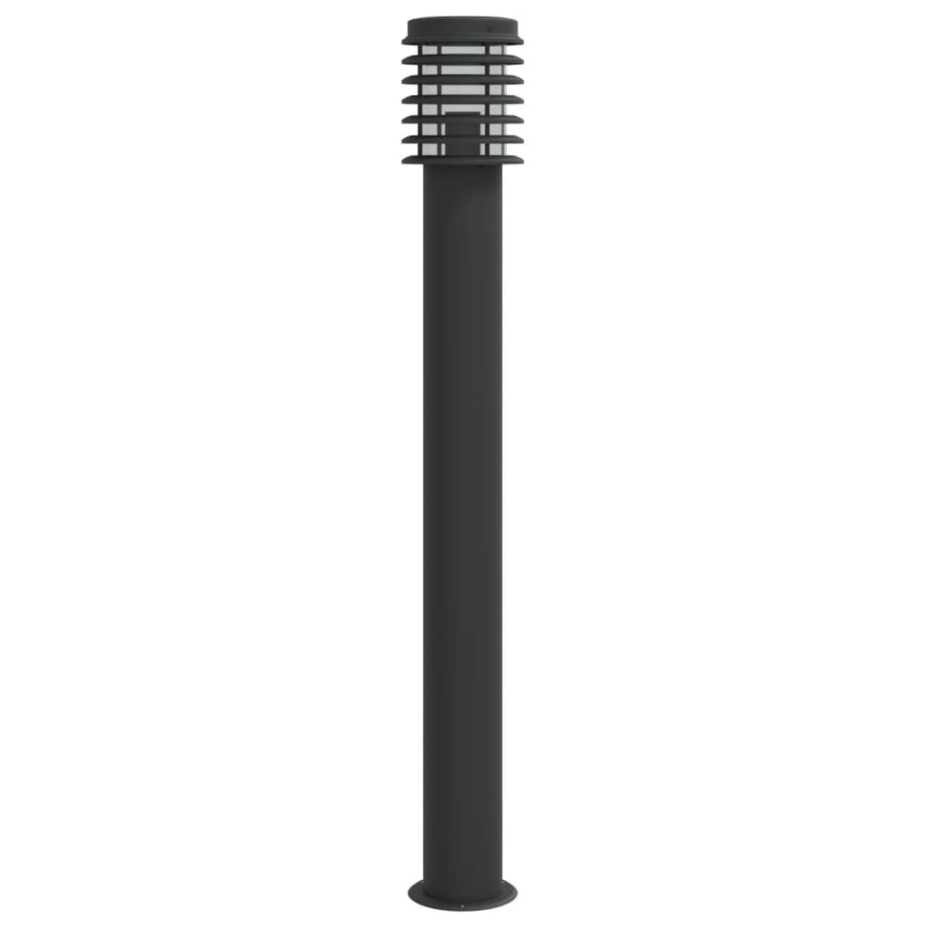 vidaXL Lampadaire d'extérieur noir 110 cm acier inoxydable