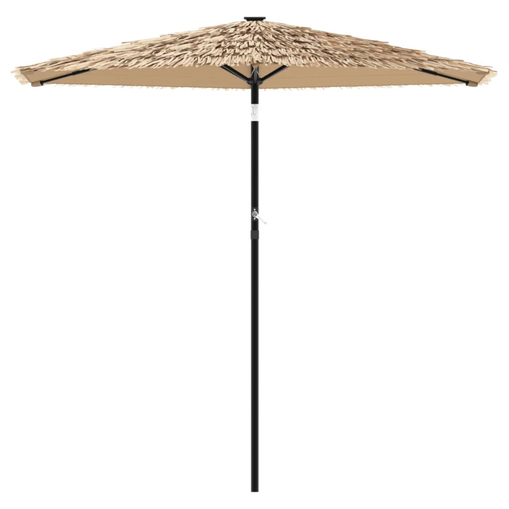 vidaXL Parasol de jardin avec mât en acier marron 223x223x213 cm