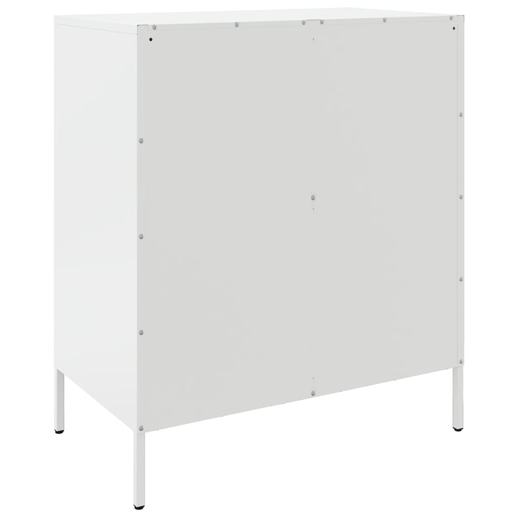 vidaXL Buffet blanc 68x39x79 cm acier