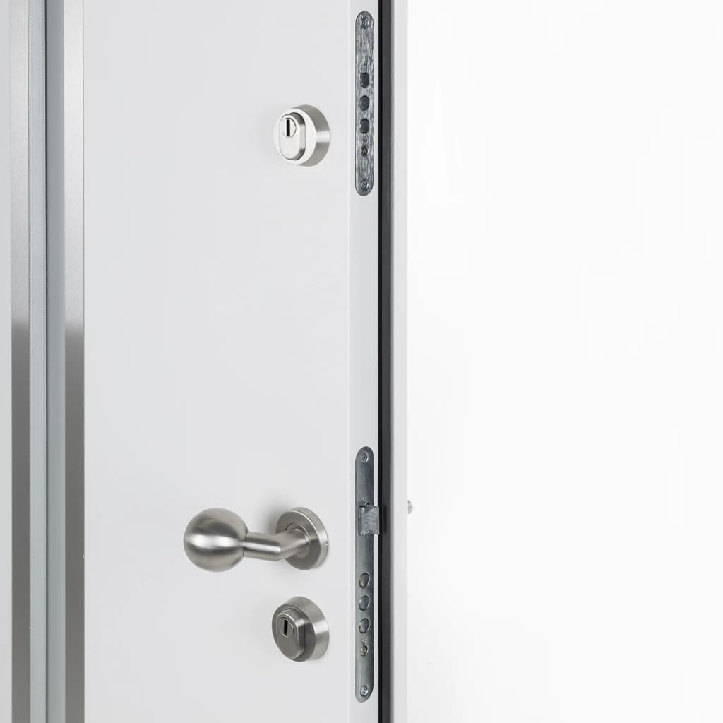 vidaXL Porte d'entrée blanc 90x200 cm aluminium