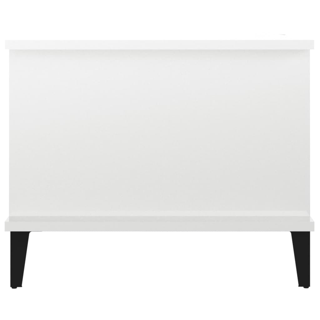 vidaXL Table basse Blanc brillant 90x50x40 cm Bois d'ingénierie