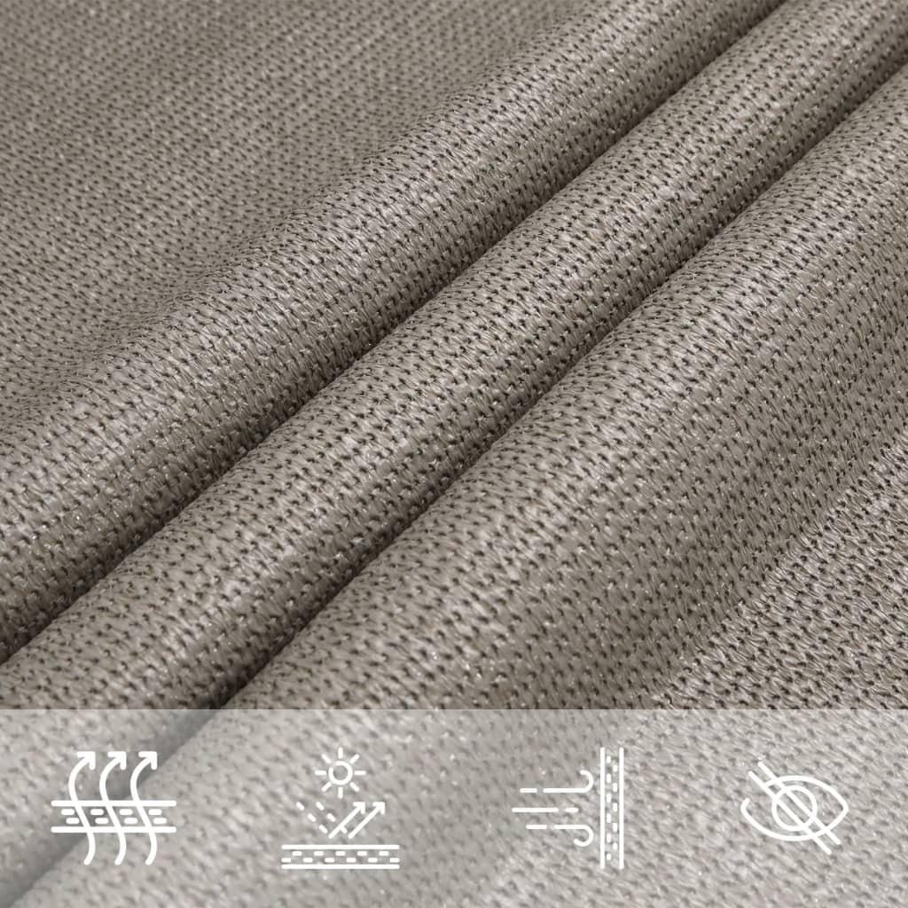 vidaXL Voile d'ombrage 160 g/m² carré gris clair 2x2 m PEHD