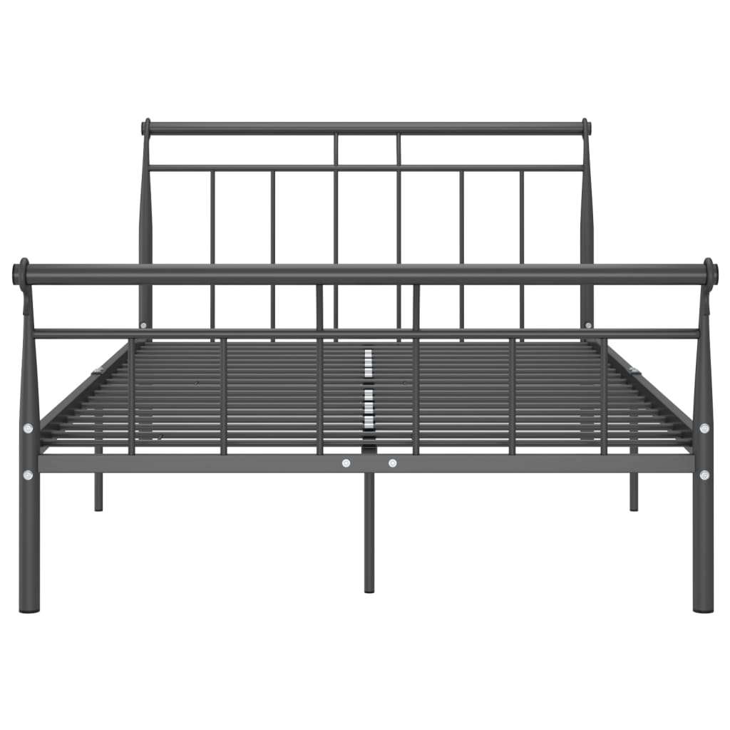 vidaXL Cadre de lit sans matelas noir métal 120x200 cm