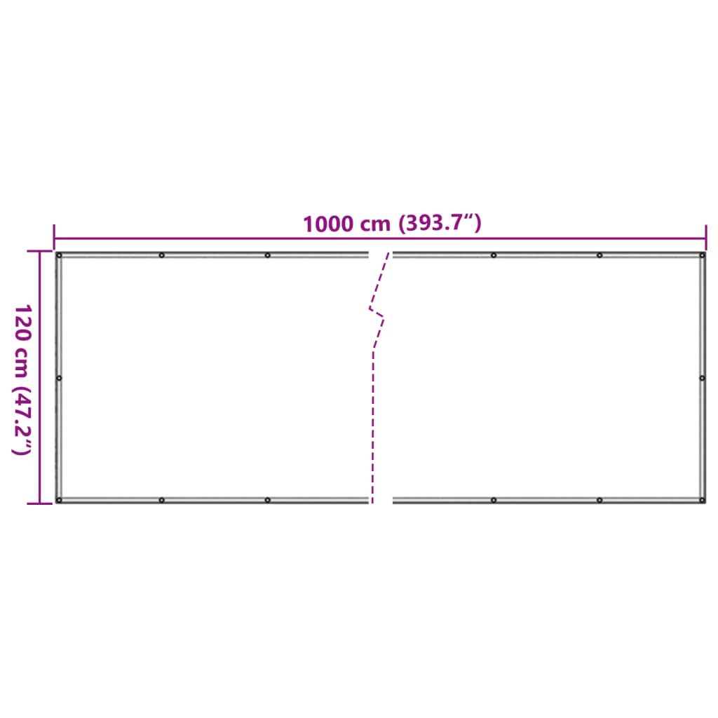 vidaXL Écran d'intimité de balcon anthracite 1000x120 cm PVC