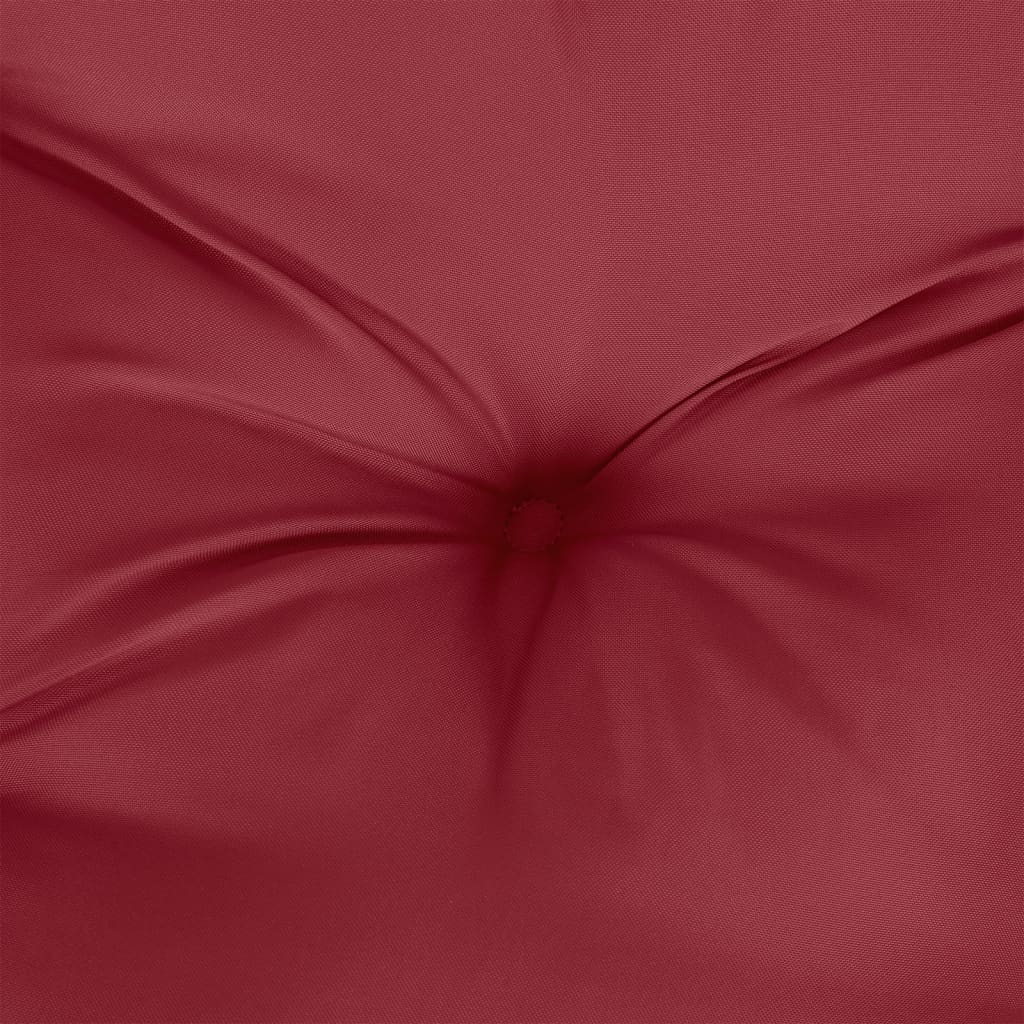 vidaXL Coussins de palette 7 pcs rouge bordeaux tissu