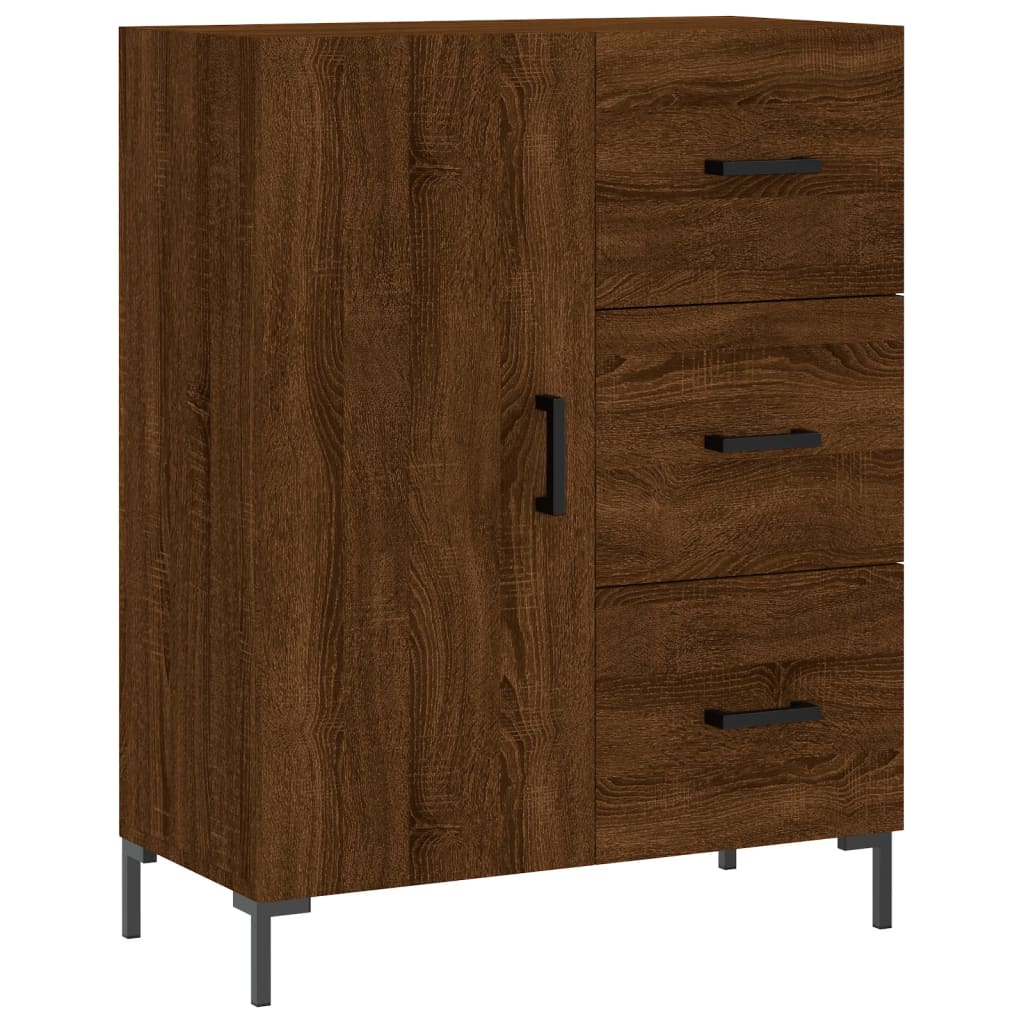 vidaXL Buffet chêne marron 69,5x34x90 cm bois d'ingénierie