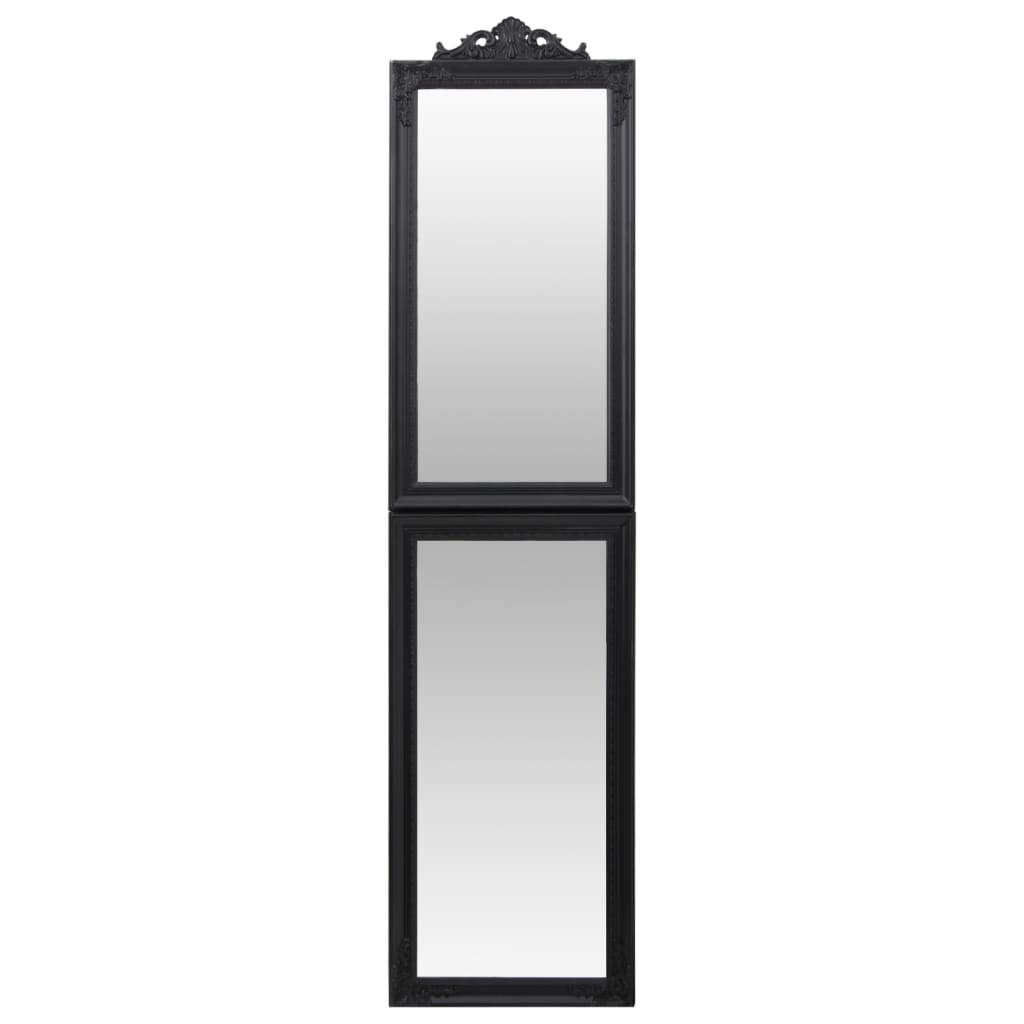 vidaXL Miroir sur pied Noir 50x200 cm