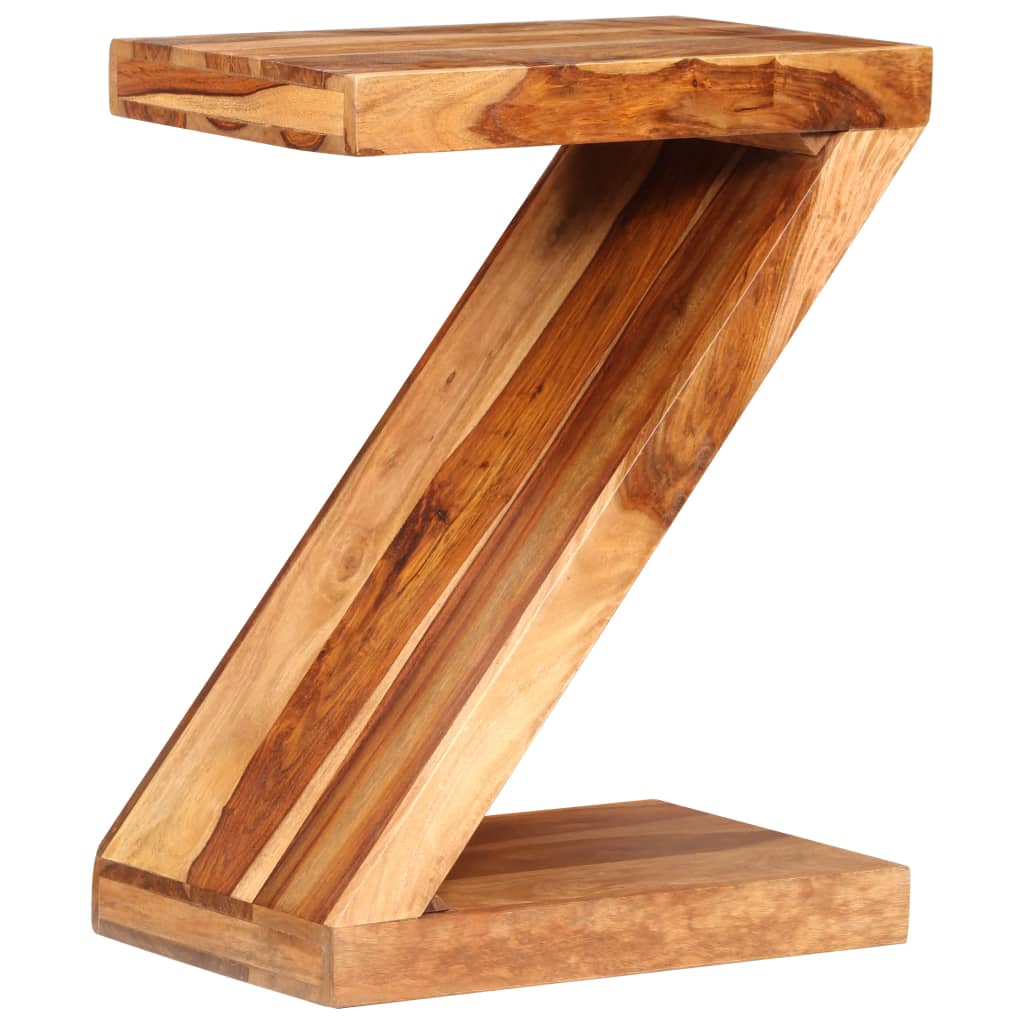 vidaXL Table d'appoint Forme de Z Bois massif de Sesham