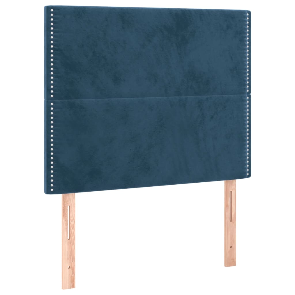 vidaXL Têtes de lit 2 pcs Bleu foncé 80x5x78/88 cm Velours