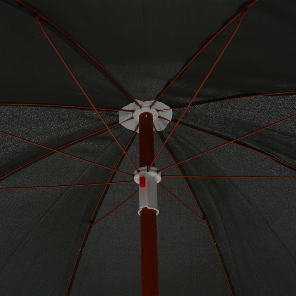 vidaXL Parasol avec mât en acier 180 cm Anthracite