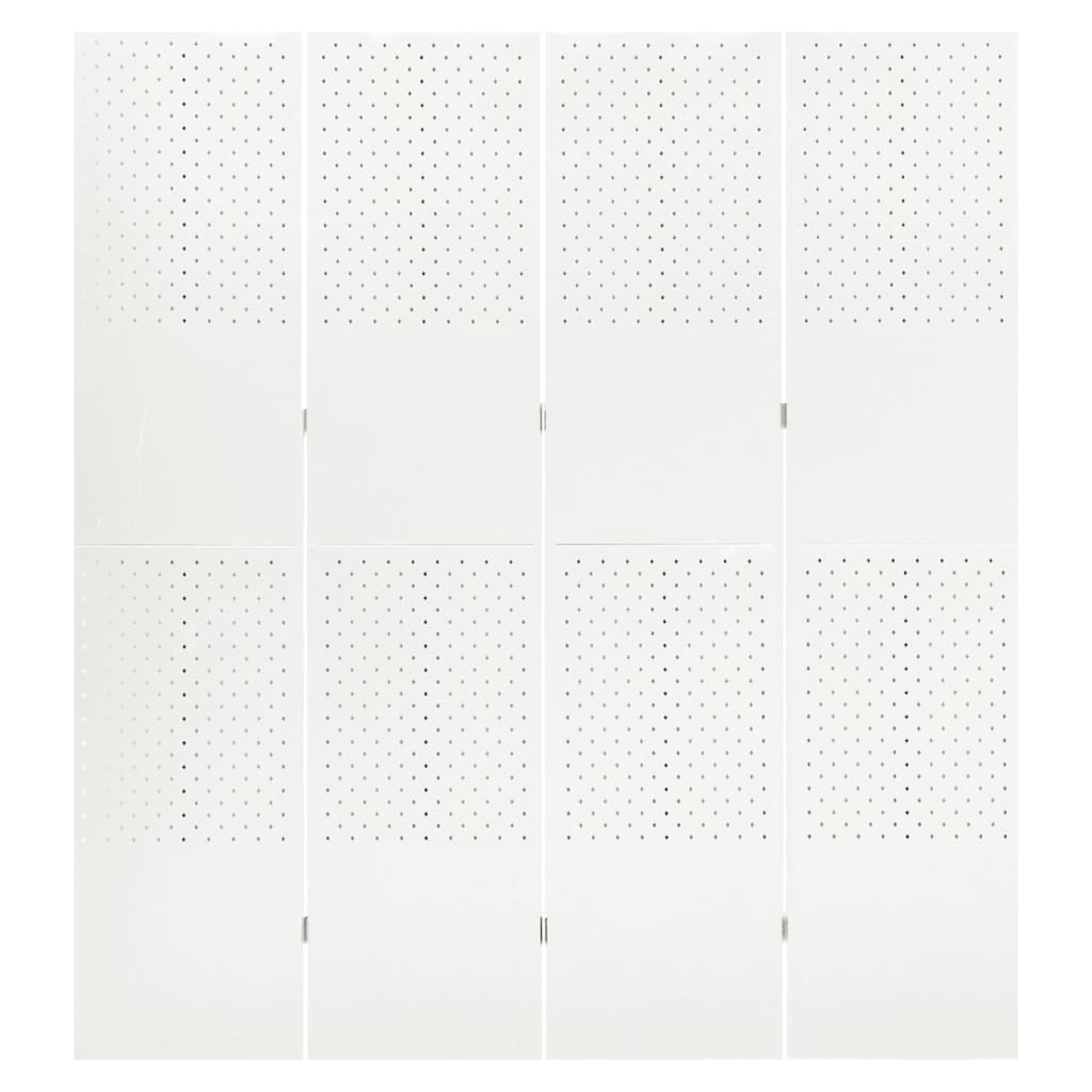 vidaXL Cloisons de séparation 4 panneaux 2 pcs Blanc 160x180 cm Acier
