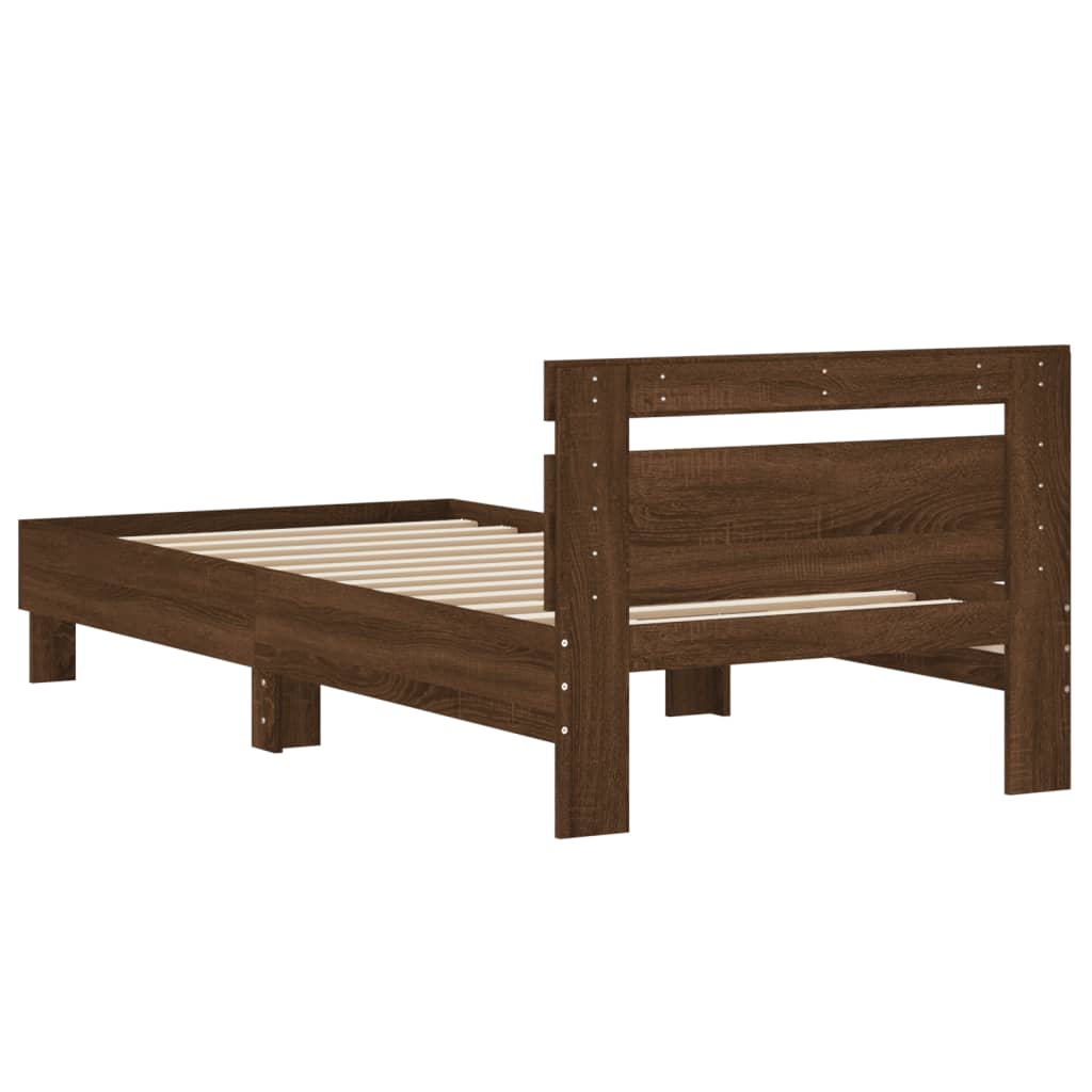 vidaXL Cadre de lit sans matelas avec tête de lit 75x190 cm