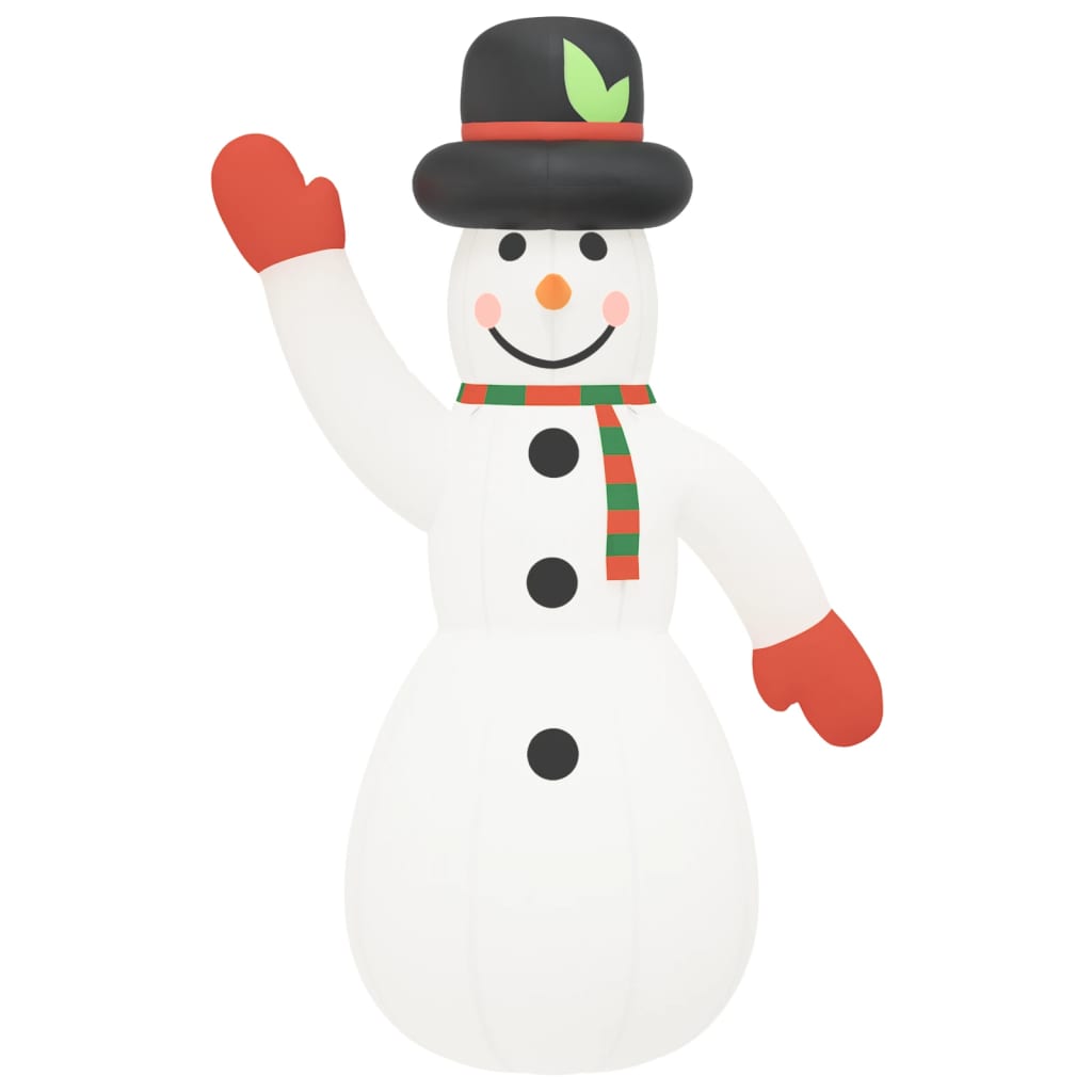 vidaXL Bonhomme de neige gonflable avec LED 620 cm